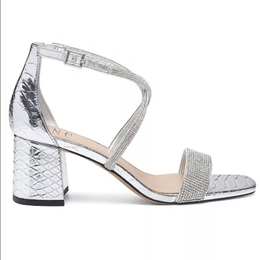 NWT INC silver sandals Size 8.5 - Picture 3 of 5